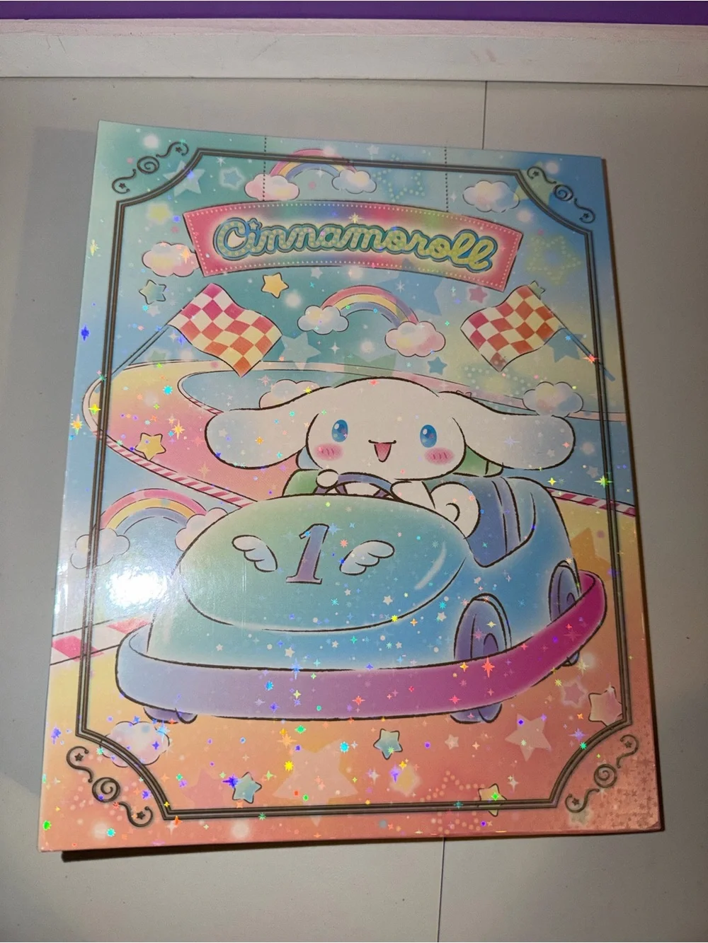 🩵NIP Sanrio Cinnamoroll Holographic Pastel Hardcover Binder with card sheets